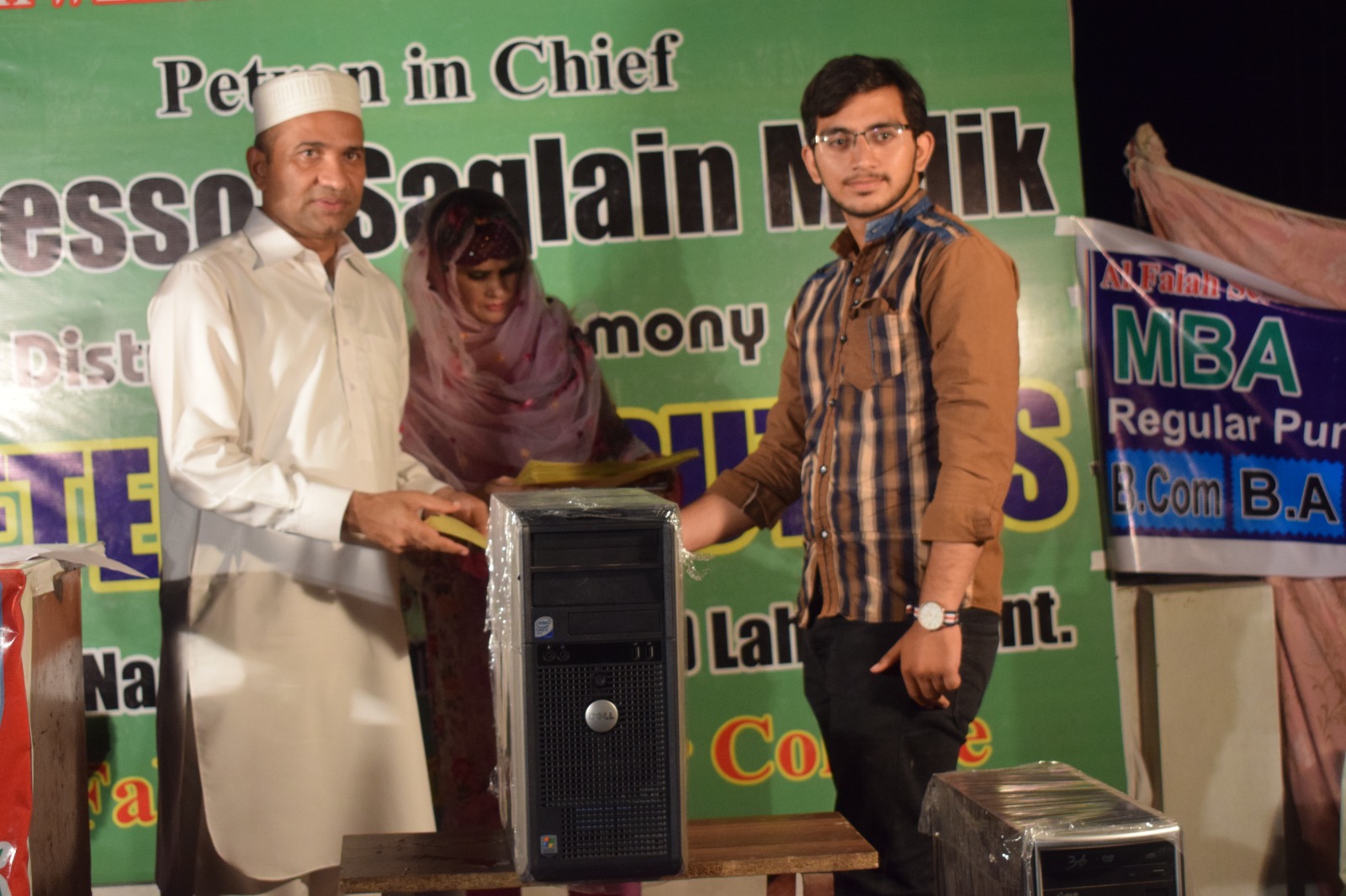 Awarding a student — Distribution Ceremony