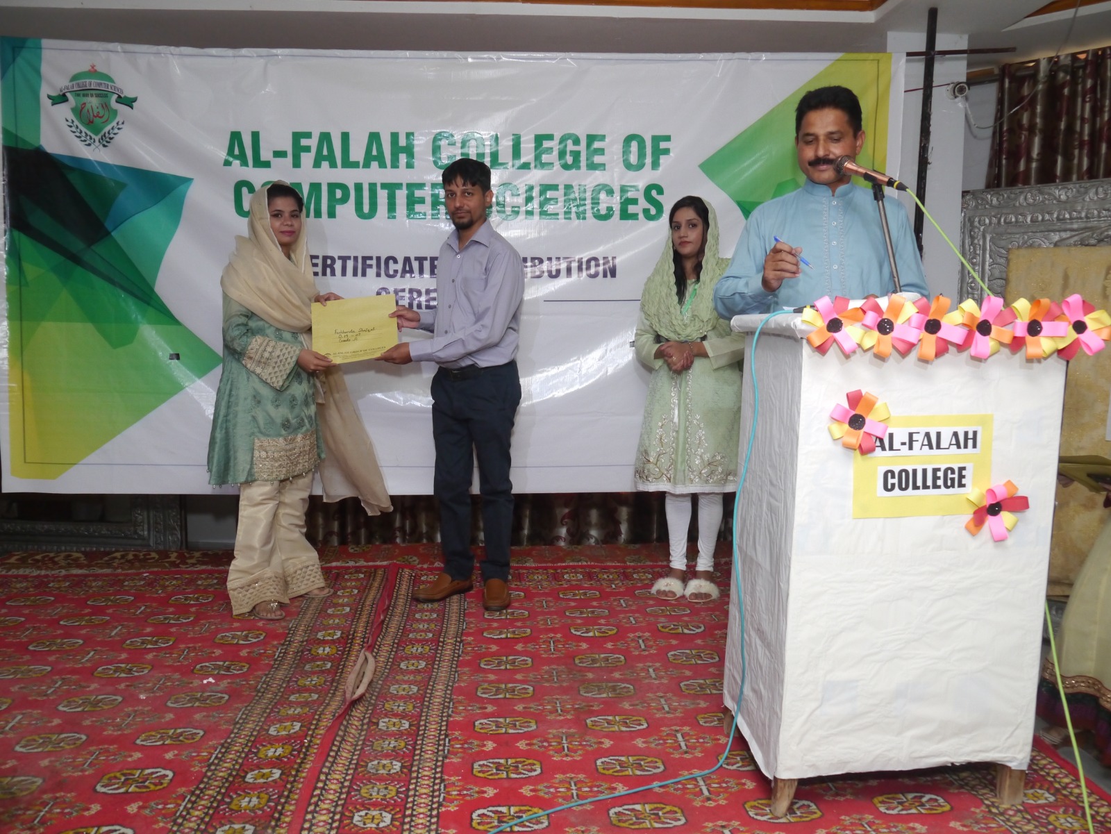 Distribution Ceremony — Al-Falah Computer College